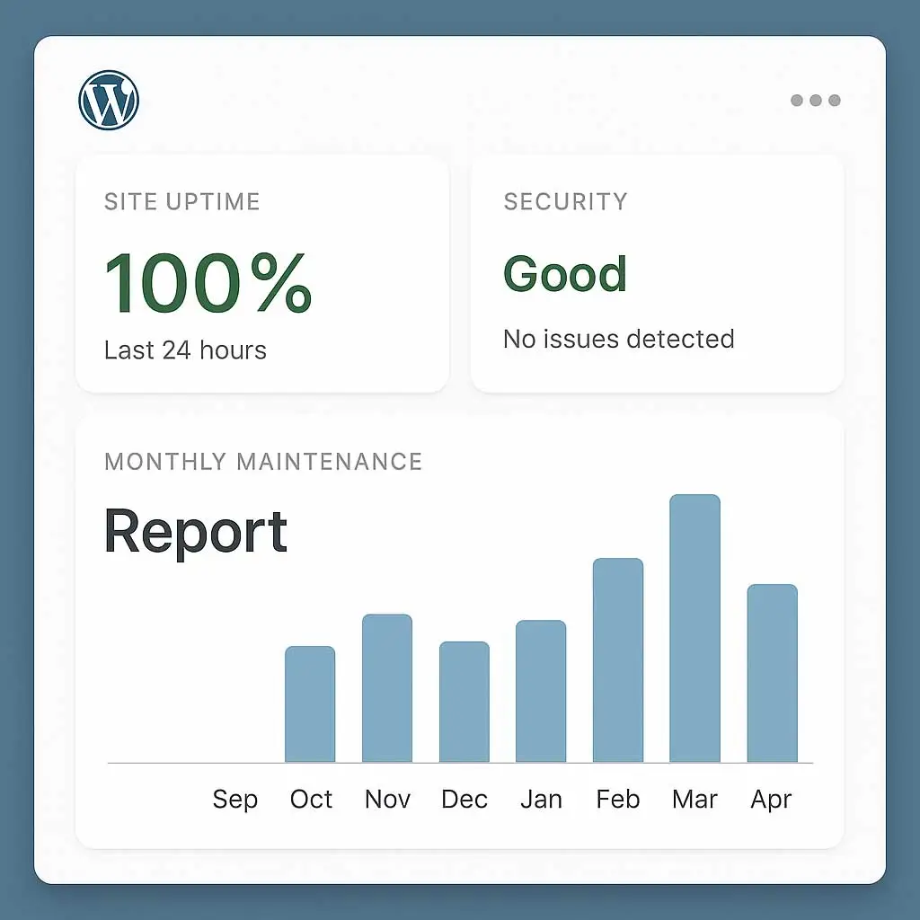 contrat maintenance WordPress,maintenance site WordPress,sécurité WordPress,support WordPress,site piraté WordPress,optimisation site WordPress,service maintenance WP Builders