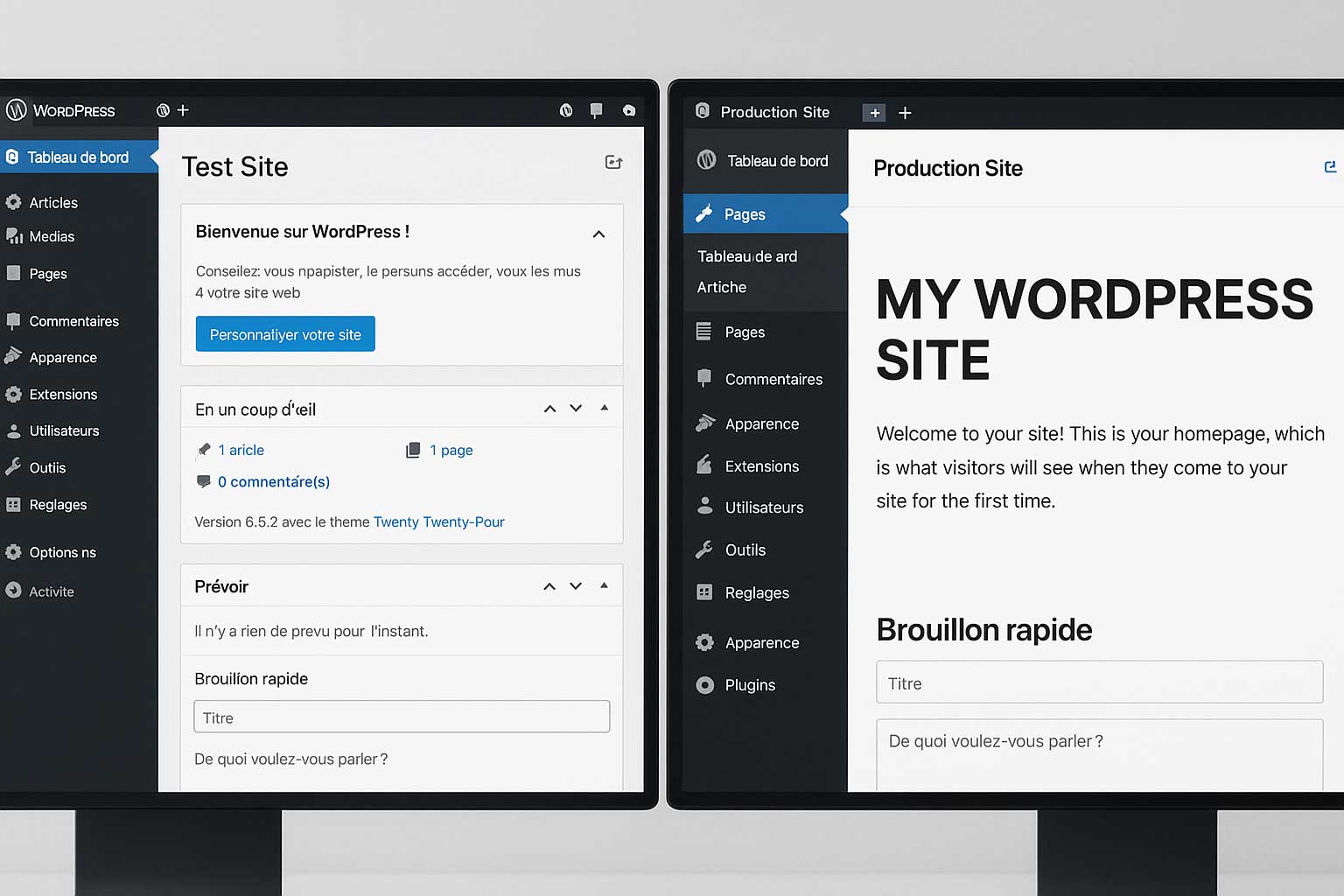 Création d’un environnement de staging WordPress avant ajout de fonctionnalité