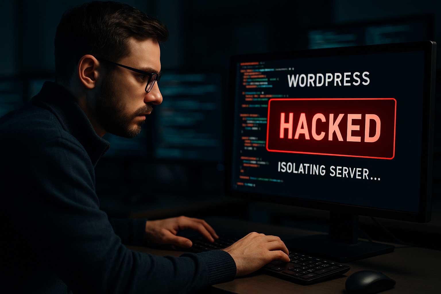 Technicien isolant un site WordPress compromis