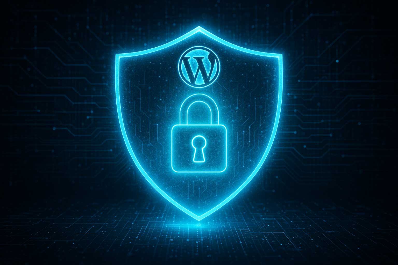 Bouclier de sécurité WordPress brillant