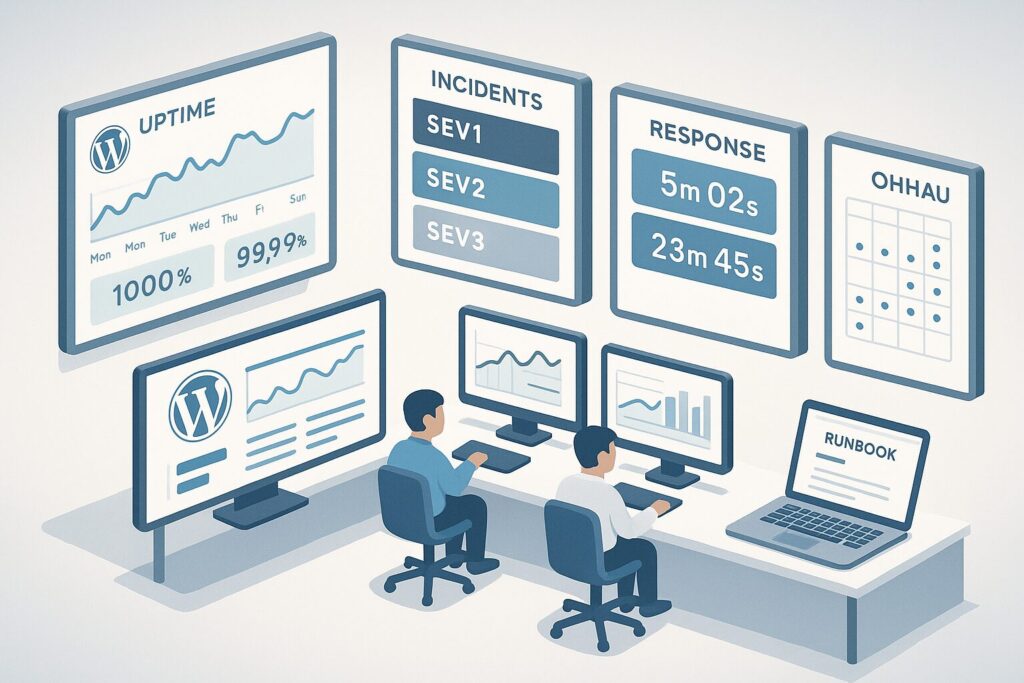 SLA WordPress : définir des niveaux de service, astreintes et procédures d’escalade