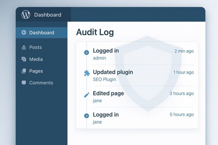 Journal d’activité WordPress: tracer, auditer et alerter sans bruit